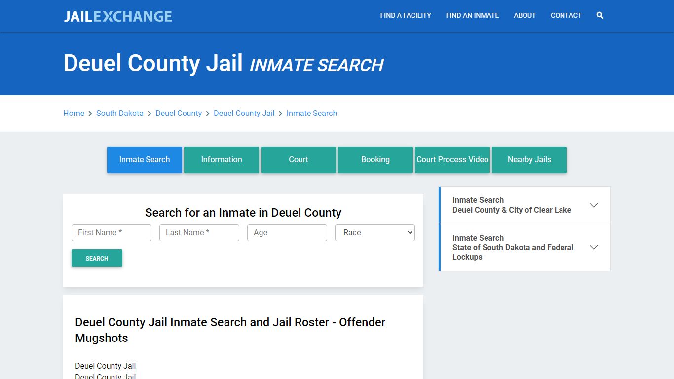 Deuel County Jail, SD Inmate Search: Roster & Mugshots